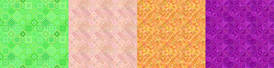 Seamless color geometric pattern set