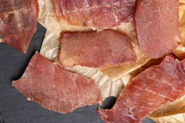 dried with spices and salt red meat
