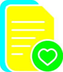 Obraz premium Favourite Document Vector Icon