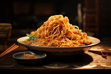 High Quality Tasty Composition Bowl of Noodles