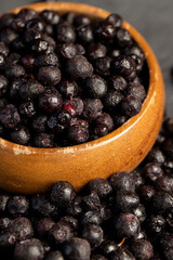 blueberry harvest frozen quickly to preserve vitamins