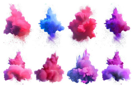 Dust Bombs on white background