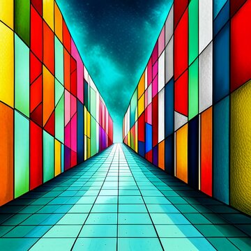 illustrative funky abstract colorful design