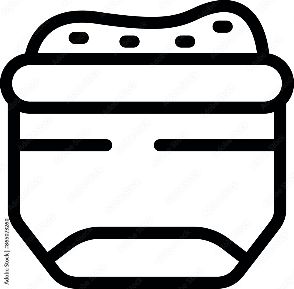 Poster diaper with absorbent dots icon outline style for web and mobile