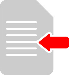 Fototapeta premium Import Document Vector Icon
