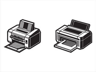 Printer silhouette design vector art AI Technology 