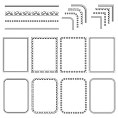 Border decoration design elements, vintage frames Decorative Seamless Border Design. This illustration relates to elegance, classic, retro, pattern, European, ornament, decoration, etc.
