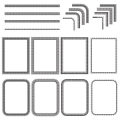 Border decoration design elements, vintage frames Decorative Seamless Border Design. This illustration relates to elegance, classic, retro, pattern, European, ornament, decoration, etc.