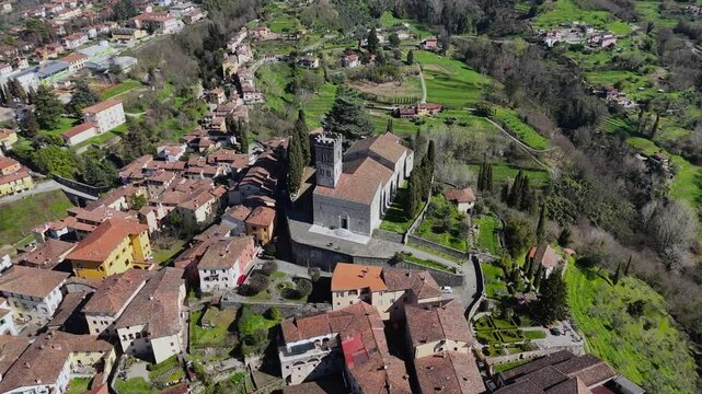 View of Barga in Tuscany