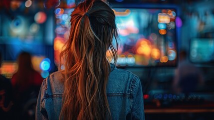 Obraz premium Gaming: AI creates intelligent non-player characters, enhances game design, and provides personalized gaming experiences. 