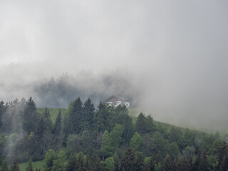 Landscape in Villnoess Valley in South Tyrol
