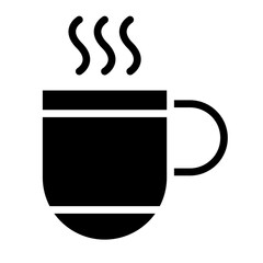 Hot Coffee Vector Glyph Icon Design