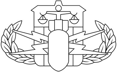 Civilian EOD Insignia Vector File blank, outline vector, svg badge, dxf, cnc router file, laser engraving, cricut, ezcad, digital cutting file for laser cutting, laser engraving template