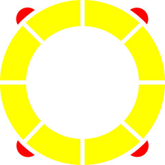 Fototapeta premium Life Saving Tube Vector Icon