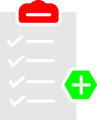 Fototapeta premium Medical Clipboard Vector Icon