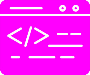 Fototapeta premium Web Coding Vector Icon
