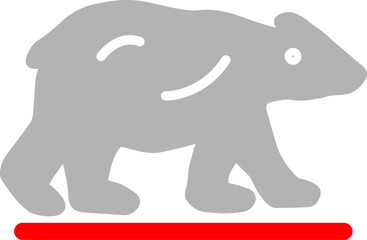 Fototapeta premium Polar Bear Vector Icon