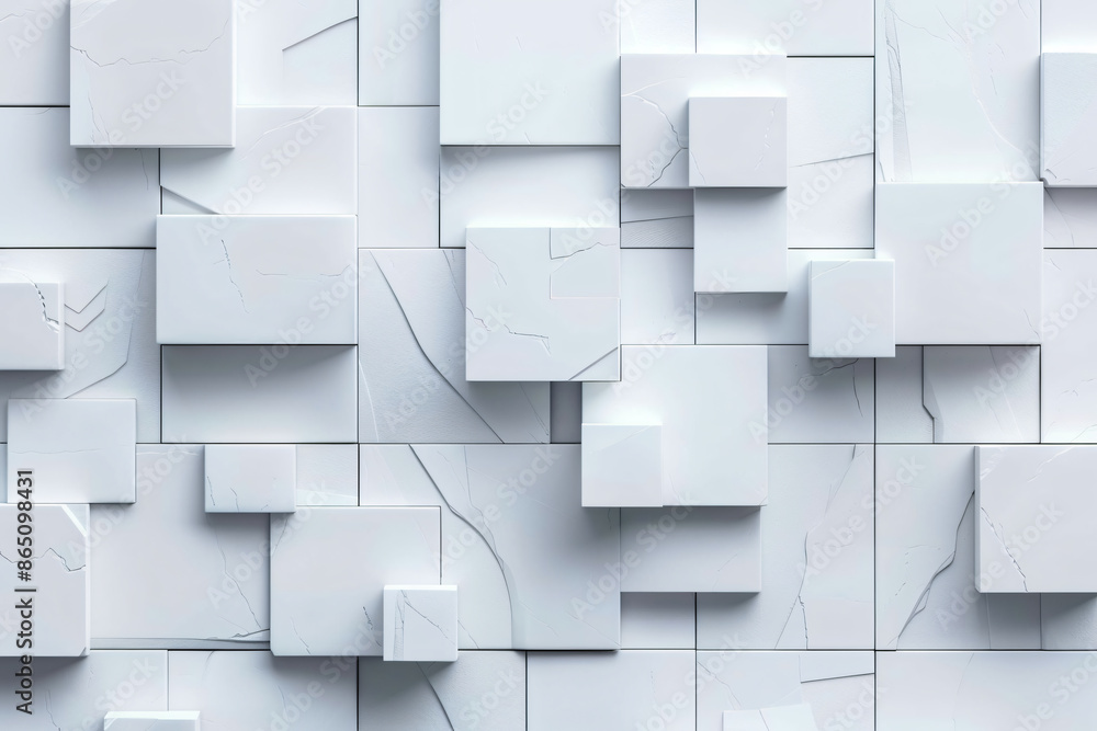 Poster abstract white background with squares of different sizes and shapes. background for design, cover o
