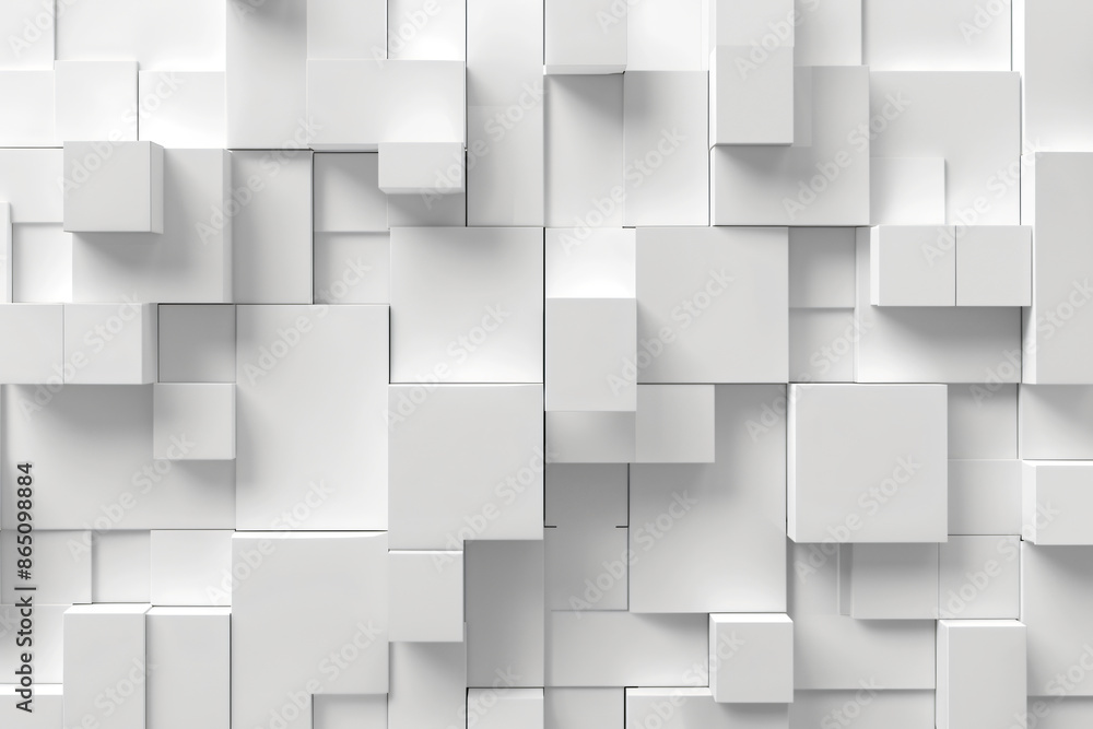 Aufkleber abstract white background with squares of different sizes and shapes. background for design, cover o