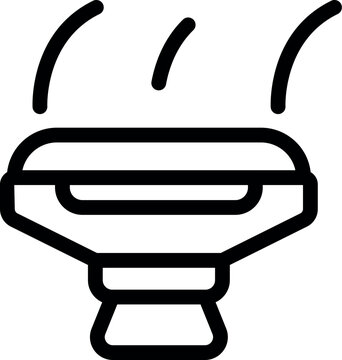 recommend clip art: Line icon of an air humidifier diffusing water vapor