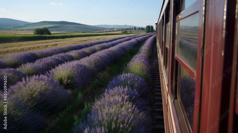 Poster as the train chugged on it passed through fields of lavender making it feel like a relaxing spa ride