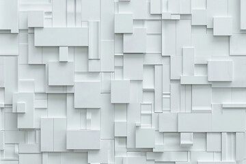 Abstract white background with squares of different sizes and shapes. Background for design, cover or presentation.