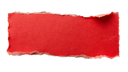 red  ripped torn paper edges isolated