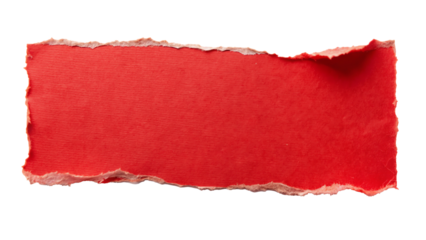 red  ripped torn paper edges isolated