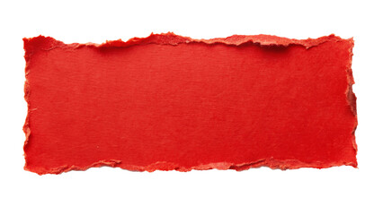 red  ripped torn paper edges isolated