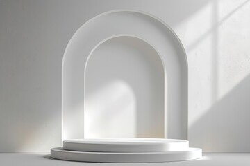 background of minimal advertising platform podium light design space and blank natural gray display luxury