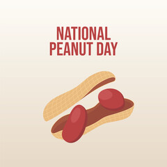 vector graphic of National Peanut Day ideal for National Peanut Day celebration.