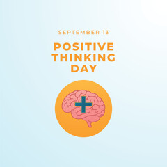 vector graphic of Positive Thinking Day ideal for Positive Thinking Day celebration.