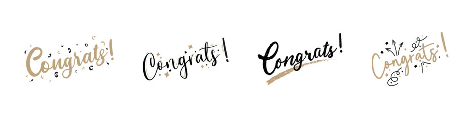 Congrats Text Vector. Congratulations collection. Congrats. Congratulation vector illustration
