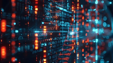 Decoding Digital DNA Sequence on Futuristic Display