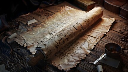 Decoding the Enigmatic Ancient Scroll with Mysterious Symbols and Symbols