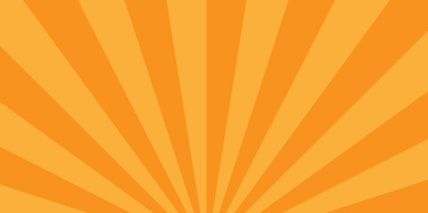 Vector Abstract orange sun rays sunburst backdrop background. seamless retro vintage burst sunrise sunbeam element spiral striped illustration sunray template wallpaper design.
