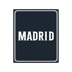 madrid city vacation poster tshirt fashion sticker vector illustration template design