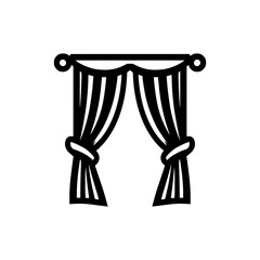 elegant curtain logo vector illustration template design
