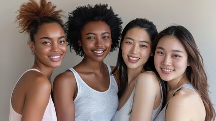 Obraz premium The diverse group of friends