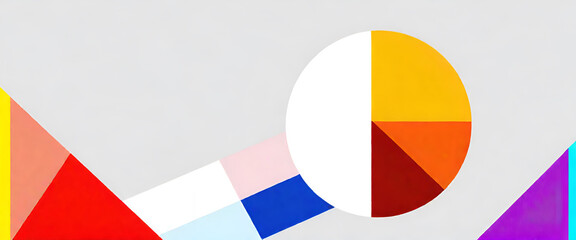 illustrazione con elementi geometrici a tema minimalista astratto contemporaneo