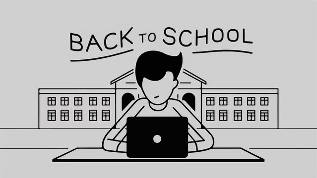 back to school modern abstract poster