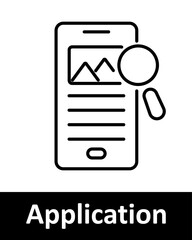 Application set icon. Smartphone, transfer, bell, image, upload arrow. Ideal for app development, mobile interfaces, notifications, media management, software tools, digital design.