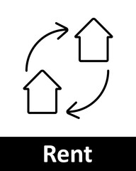 Home and real estate line icons set. Rent, realtor, Bar graph, speaker, power bank, house, radio, WiFi, immovables, mobile phone, signal strength, bottle. Household, property, living concept