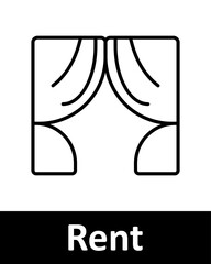 Home and real estate line icons set. Rent, realtor, Bar graph, speaker, power bank, house, radio, WiFi, immovables, mobile phone, signal strength, bottle. Household, property, living concept