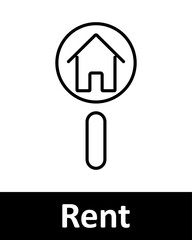 Home and real estate line icons set. Rent, realtor, Bar graph, speaker, power bank, house, radio, WiFi, immovables, mobile phone, signal strength, bottle. Household, property, living concept
