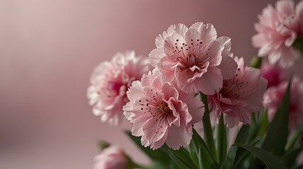 Fototapeta premium spring nature background. spring pink flowers close up on abstract light backdrop. spring season concept.