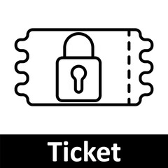 Event and ticketing line icons set. Tickets, 3D glasses, profile, heart, blank ticket, admission, VR ticket, barcode, sports, music. Entertainment, event planning, admission concept