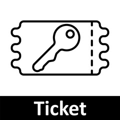 Event and ticketing line icons set. Tickets, 3D glasses, profile, heart, blank ticket, admission, VR ticket, barcode, sports, music. Entertainment, event planning, admission concept