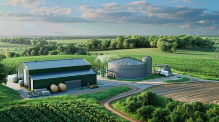 Fototapeta premium Secure Smart Farm Biometric Access Control Ensures Safety and Efficiency in Agricultural Operations