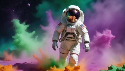 Fototapeta premium Closeup portrait of an Astronaut